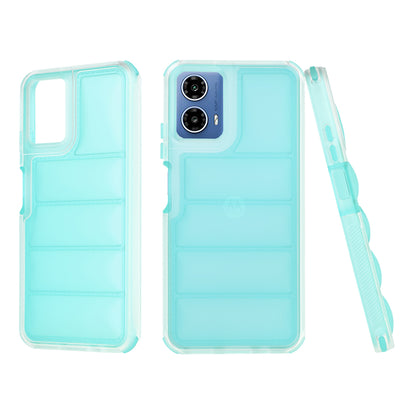 Custodia per Motorola Moto G45 / G34, Techsuit, Wave Shield, Turchese