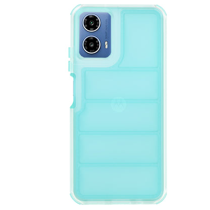 Custodia per Motorola Moto G45 / G34, Techsuit, Wave Shield, Turchese