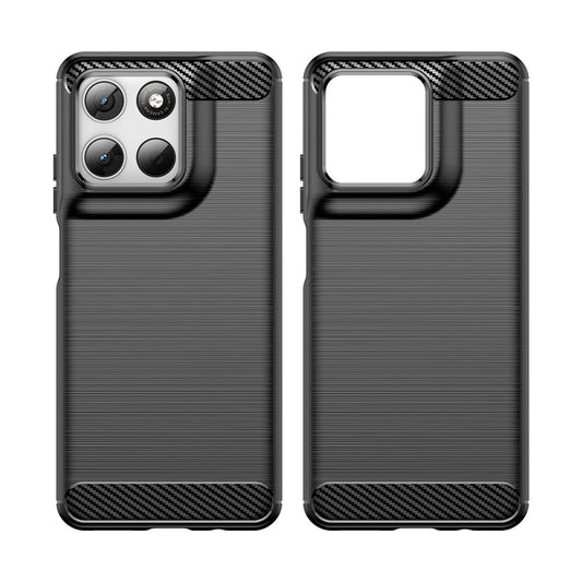 Custodia per Motorola Moto G47 / G37 Power / G37 / G67 Power / G57 Power, Techsuit, Carbonio, Nera
