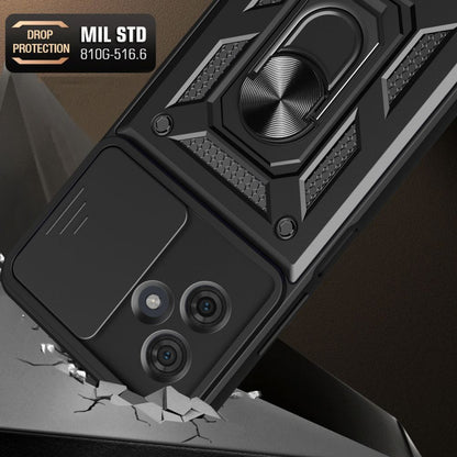 Custodia per Motorola Moto G54, Techsuit, CamShield, Nera