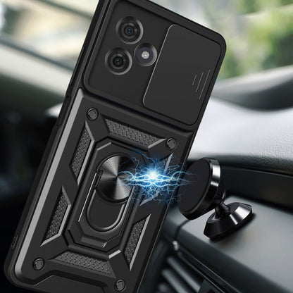 Custodia per Motorola Moto G54, Techsuit, CamShield, Nera