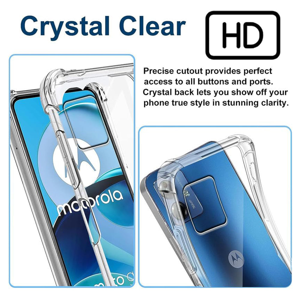 Custodia per Motorola Moto G54, Techsuit, Shockproof Clear, Trasparente