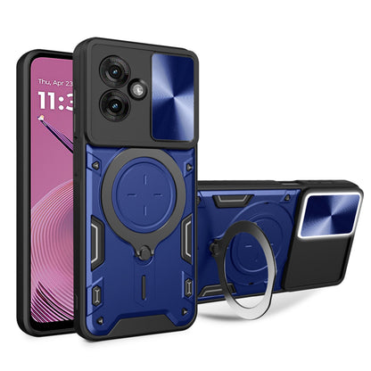 Custodia per Motorola Moto G55, Techsuit, CamGuard Pro, Blu