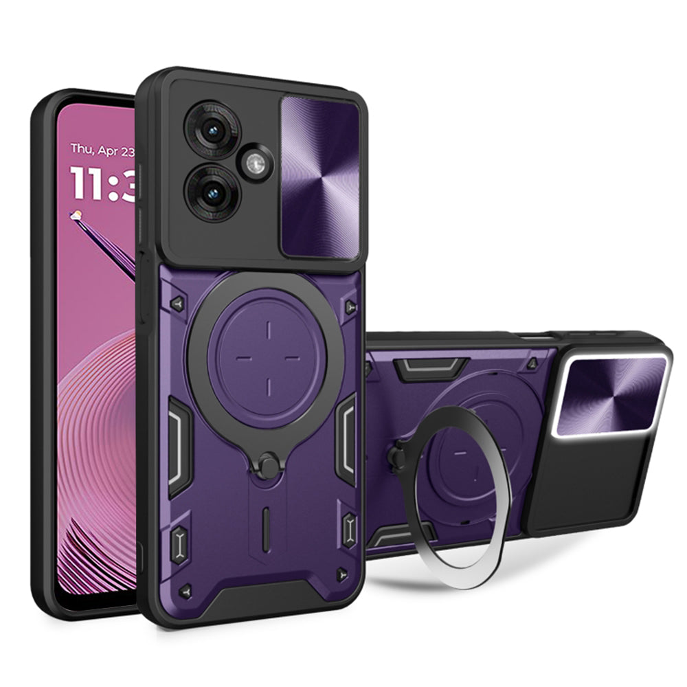 Custodia per Motorola Moto G55, Techsuit, CamGuard Pro, Viola