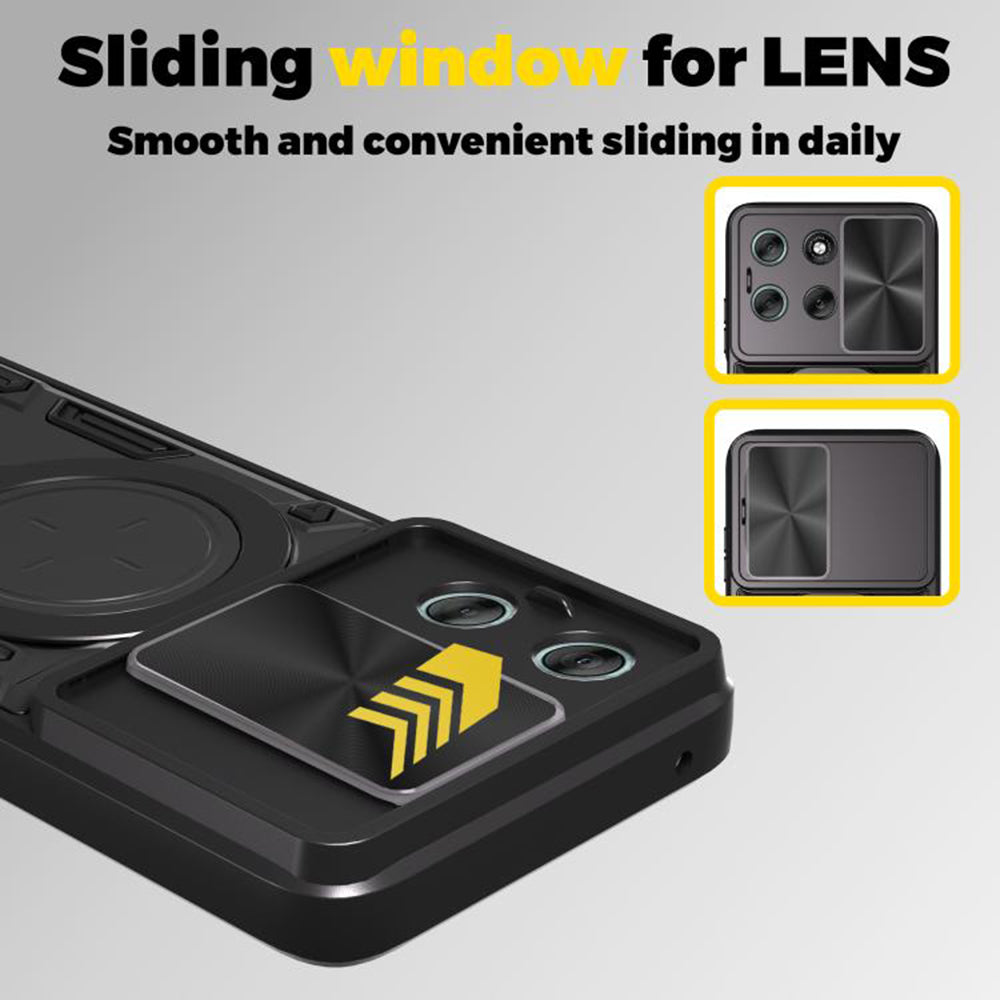 Custodia per Motorola Moto G56, Techsuit, CamGuard Pro, Nera
