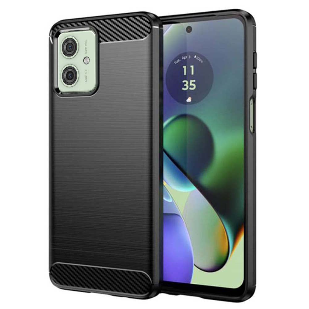 Coque pour Motorola Moto G64 / G54 Power Edition / G54, Techsuit, Carbone, Noire