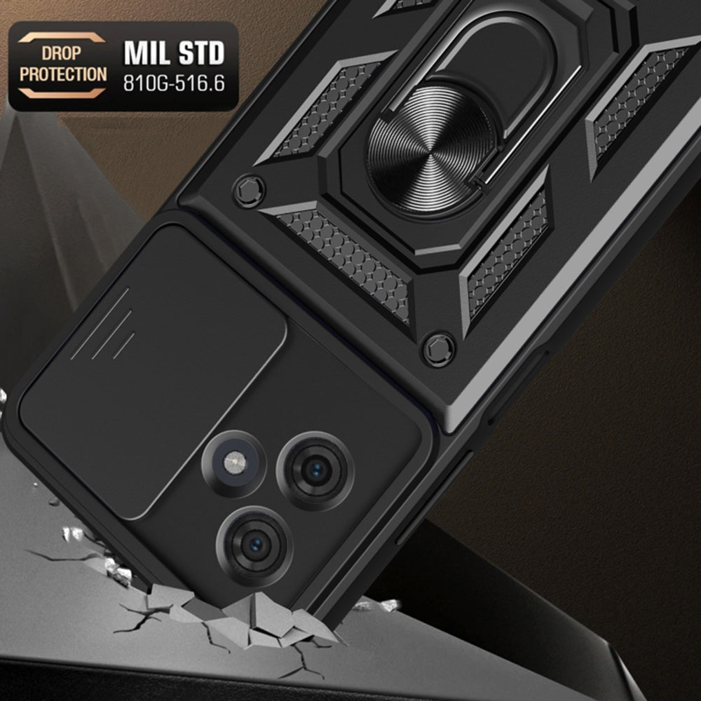 Custodia per Motorola Moto G64 / G54 Power Edition, Techsuit, CamShield, Nera