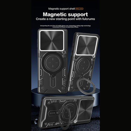 Custodia per Motorola Moto G67 Power / G57 Power, Techsuit, CamGuard Pro, Nera