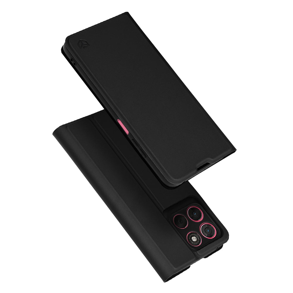 Étui pour Motorola Moto G67 Power / G57 Power, Techsuit, Magskin Book, Noir