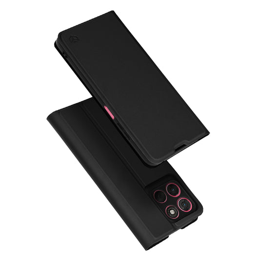 Custodia per Motorola Moto G67 Power / G57 Power, Techsuit, Magskin Book, Nera