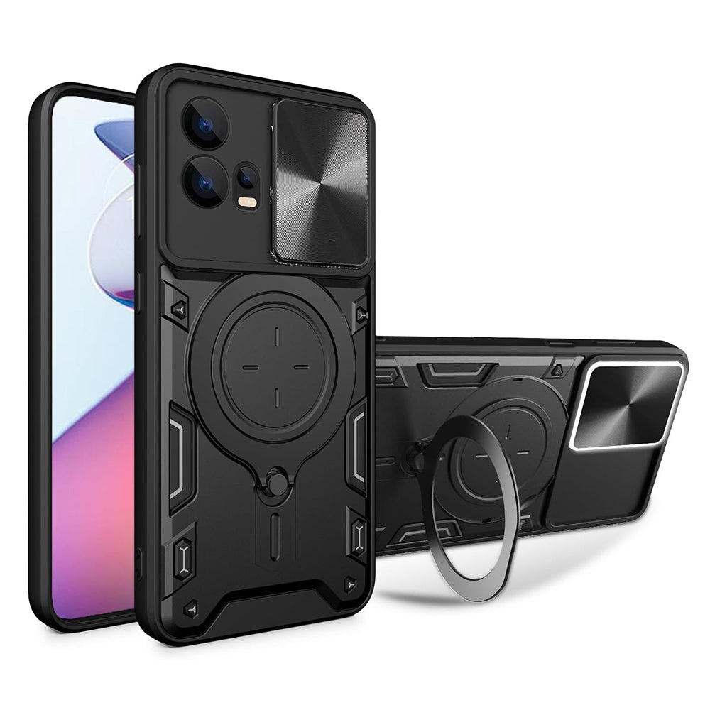 Custodia per Motorola Moto G72, Techsuit, CamGuard Pro, Nera