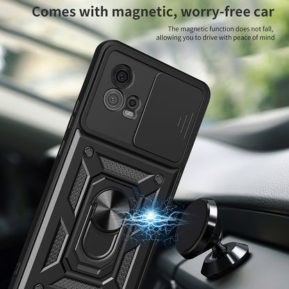 Custodia per Motorola Moto G72, Techsuit, CamShield, Nera