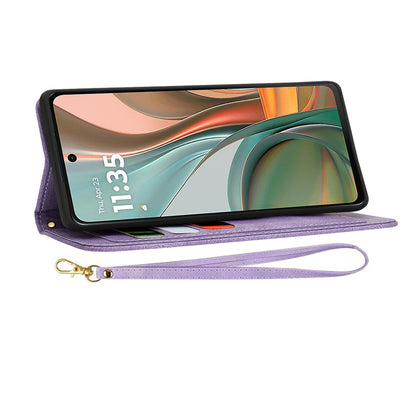 Custodia per Motorola Moto G75, Techsuit, FlipCraft, Viola