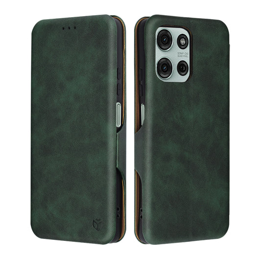 Hülle für Motorola Moto G75, Techsuit, Safe Wallet Plus, Grün