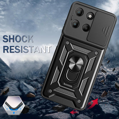 Custodia per Motorola Moto G77 / G67, Techsuit, CamShield, Blu