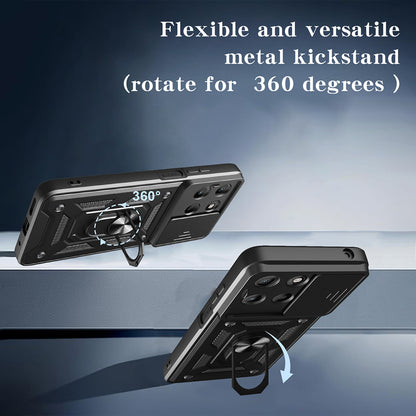 Custodia per Motorola Moto G77 / G67, Techsuit, CamShield, Blu