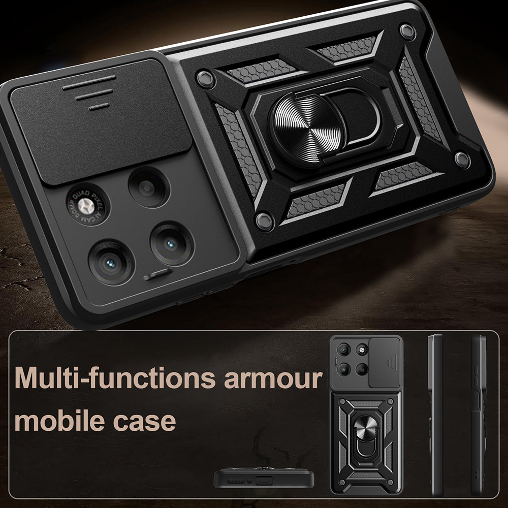 Custodia per Motorola Moto G77 / G67, Techsuit, CamShield, Blu