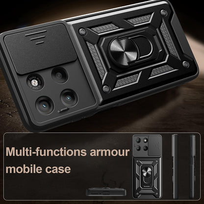 Custodia per Motorola Moto G77 / G67, Techsuit, CamShield, Blu