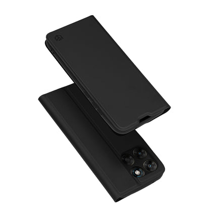 Custodia per Motorola Moto G77 / G67, Techsuit, Magskin Book, Nera