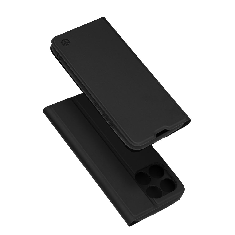 Custodia per Motorola Moto G77 / G67, Techsuit, Magskin Book, Nera