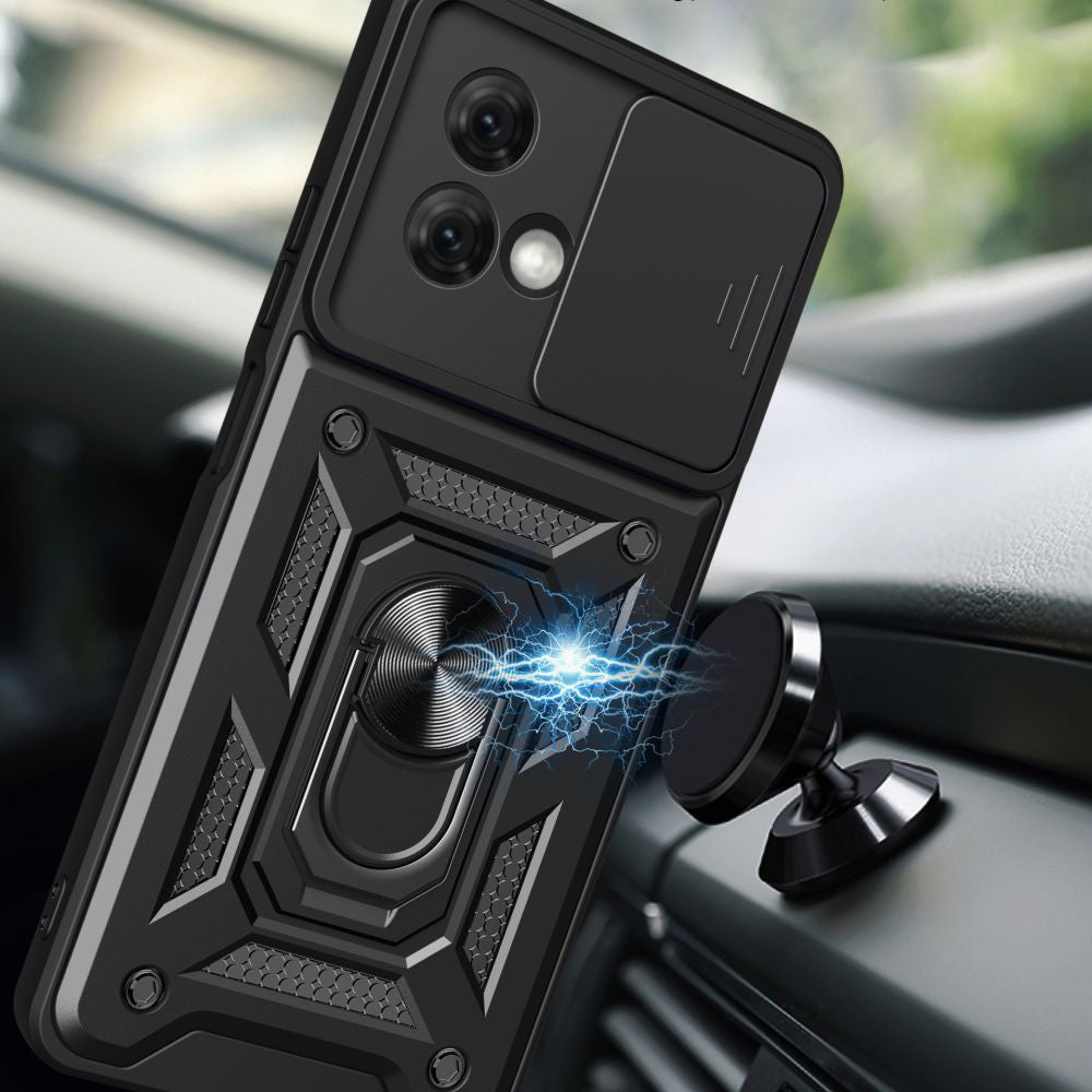 Custodia per Motorola Moto G84, Techsuit, CamShield, Nera