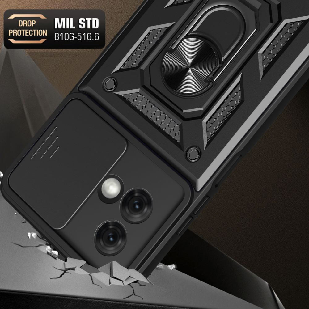 Custodia per Motorola Moto G84, Techsuit, CamShield, Nera