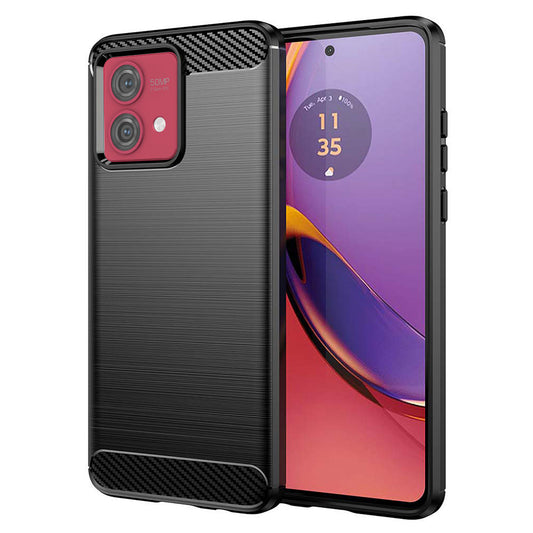 Coque pour Motorola Moto G84, Techsuit, Carbone, Noire