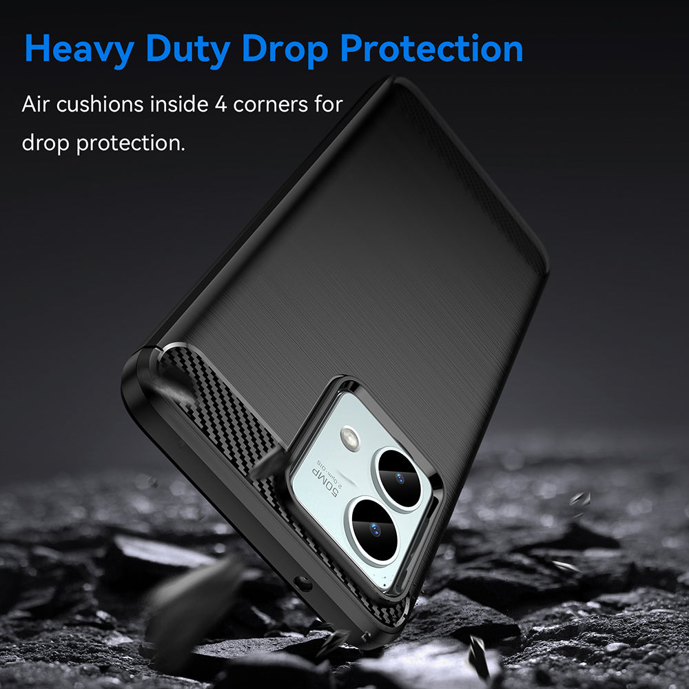 Custodia per Motorola Moto G84, Techsuit, Carbonio, Nera