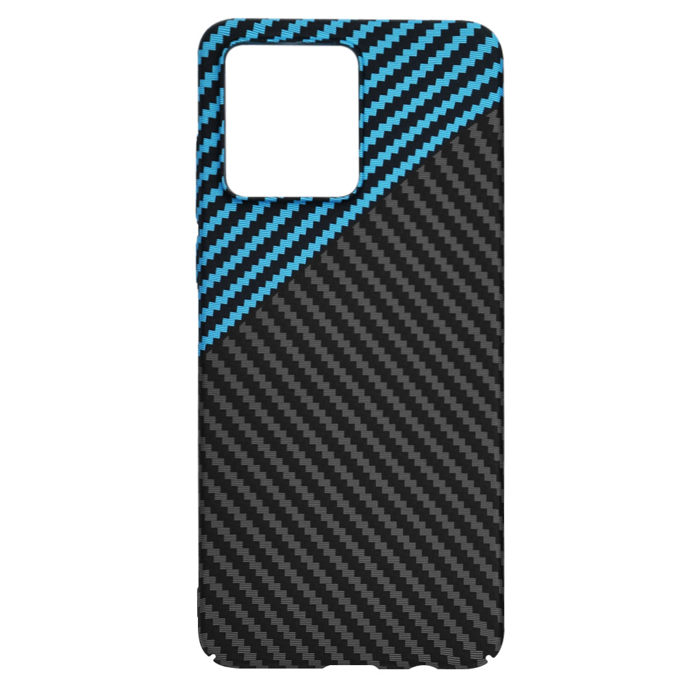 Custodia per Motorola Moto G84, Techsuit, Carbonite FiberShell, Nero Blu