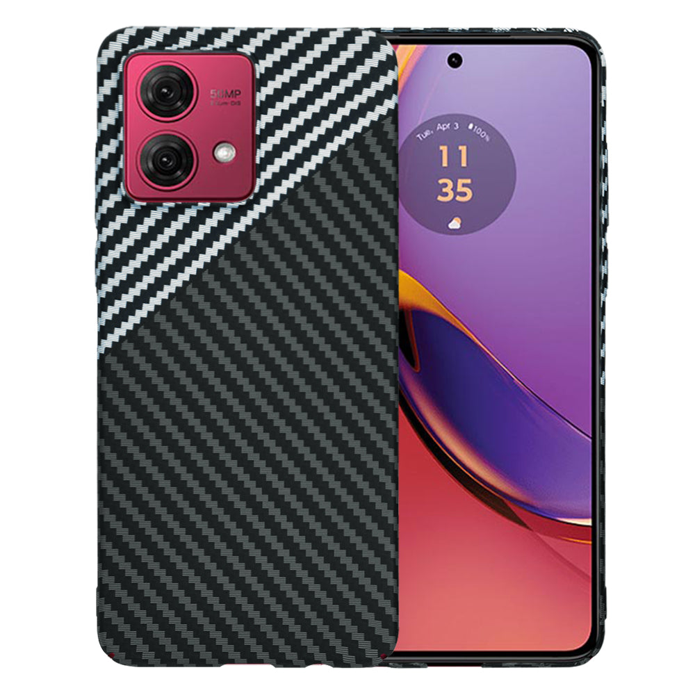 Coque pour Motorola Moto G84, Techsuit, Carbonite FiberShell, Noir Gris