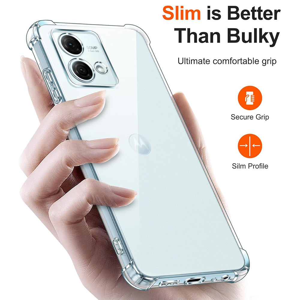 Custodia per Motorola Moto G84, Techsuit, Shockproof Clear, Trasparente