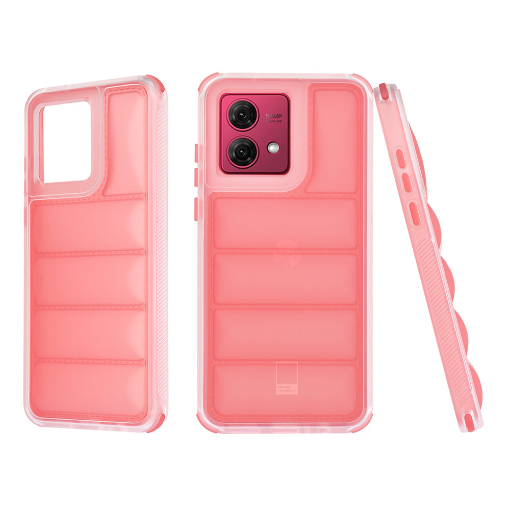 Custodia per Motorola Moto G84, Techsuit, Wave Shield, Rossa