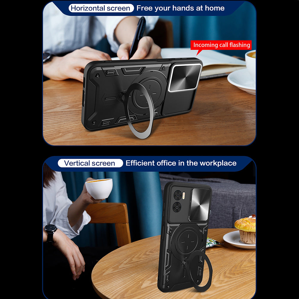 Custodia per Motorola Moto G85, Techsuit, CamGuard Pro, Blu