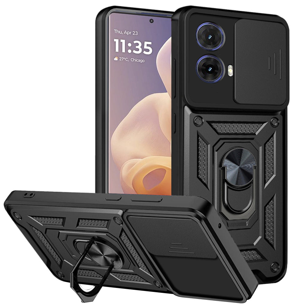 Coque pour Motorola Moto G85, Techsuit, CamShield, Noire
