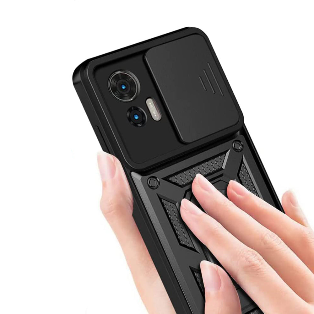 Coque pour Motorola Moto G85, Techsuit, CamShield, Noire