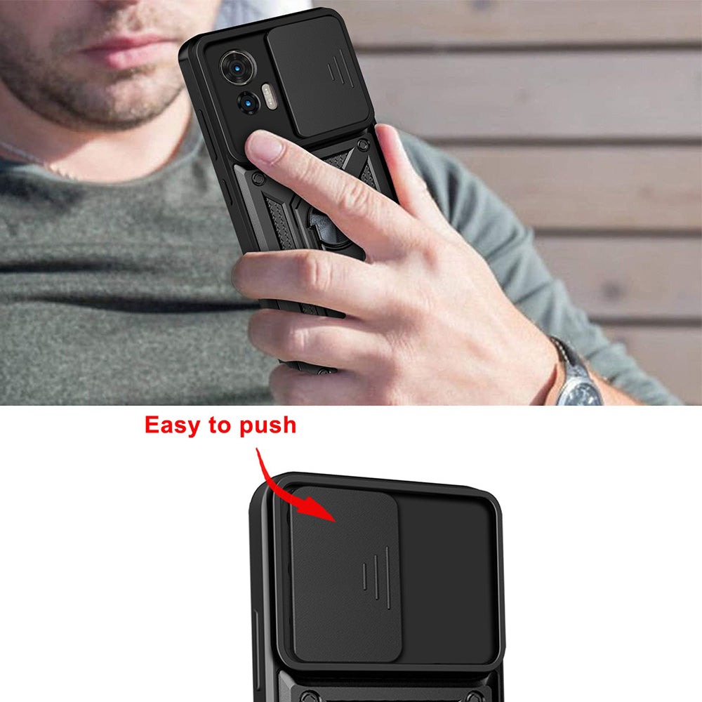 Coque pour Motorola Moto G85, Techsuit, CamShield, Noire