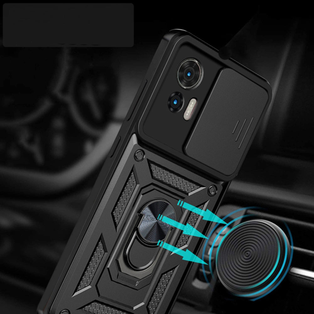 Coque pour Motorola Moto G85, Techsuit, CamShield, Noire