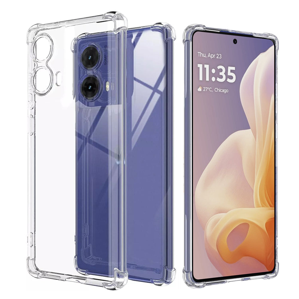 Custodia per Motorola Moto G85, Techsuit, Shockproof Clear, Trasparente