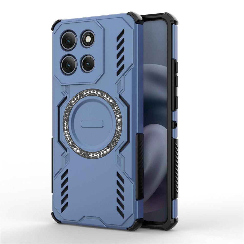 Coque MagSafe pour Motorola Moto G86 Power, Techsuit, ArmorMag, Bleue