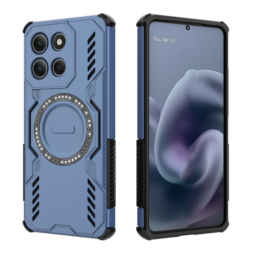 Coque MagSafe pour Motorola Moto G86 Power, Techsuit, ArmorMag, Bleue