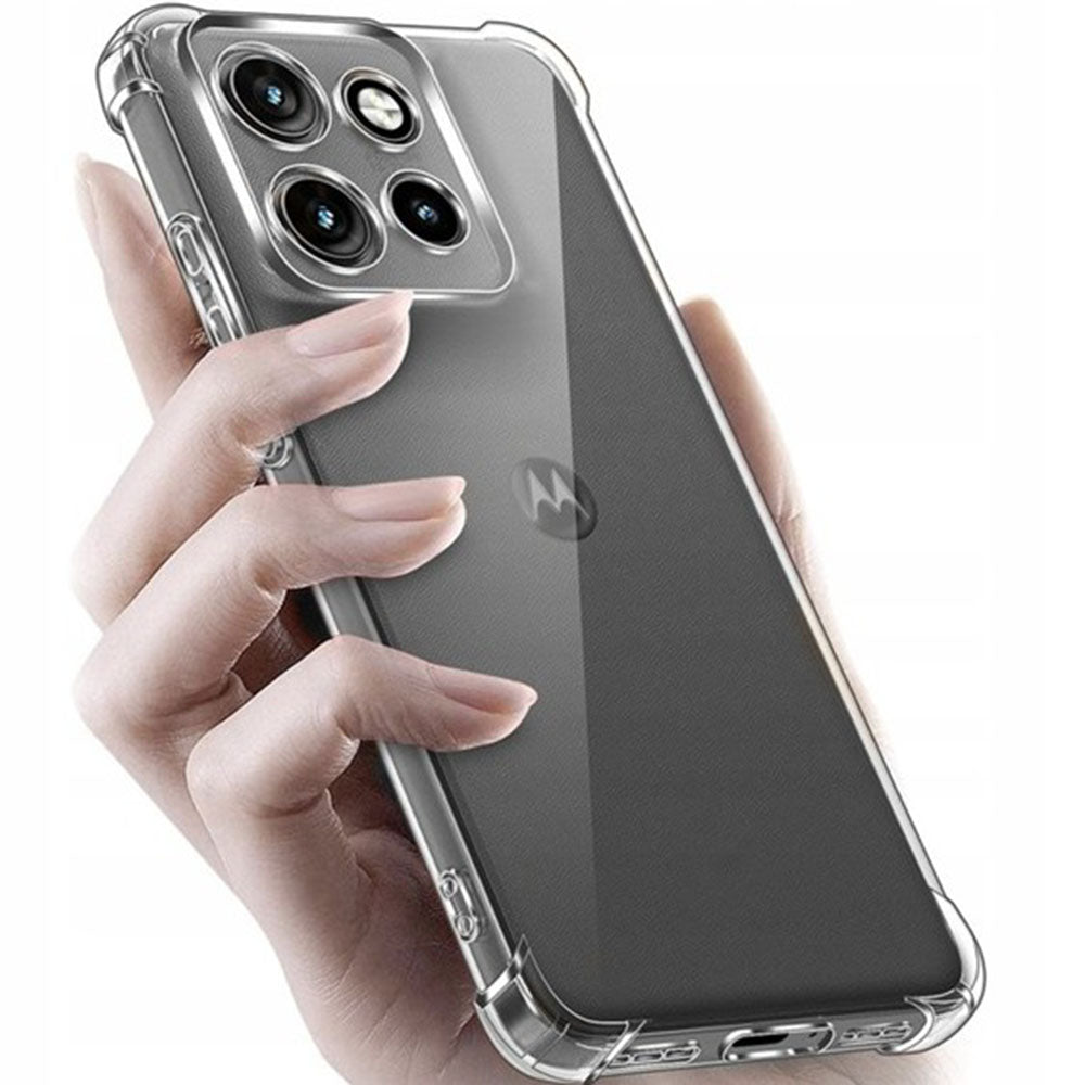 Custodia per Motorola Moto G86 Power, Techsuit, Shockproof Clear, Trasparente
