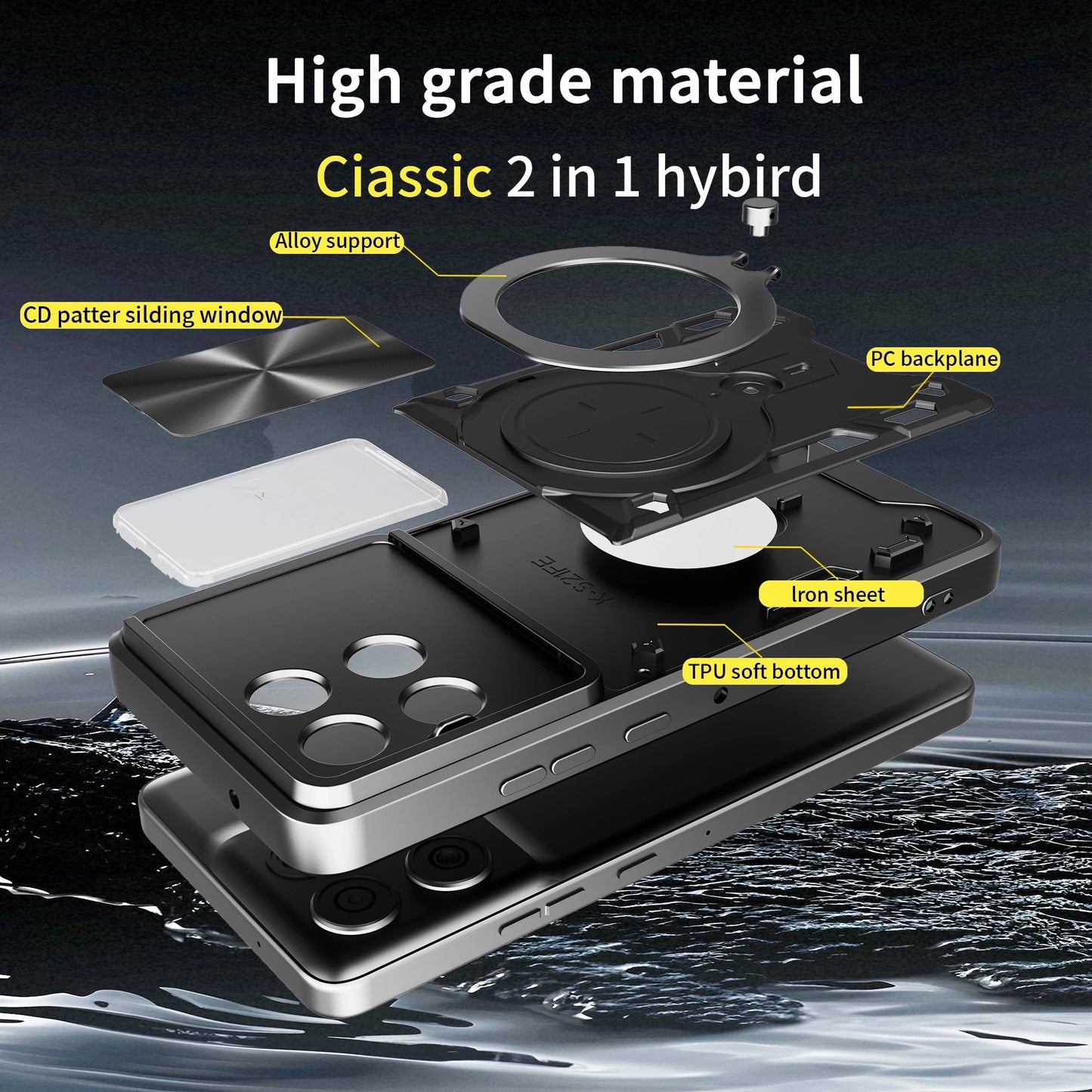 Custodia per Motorola Moto G86, Techsuit, CamGuard Pro, Blu