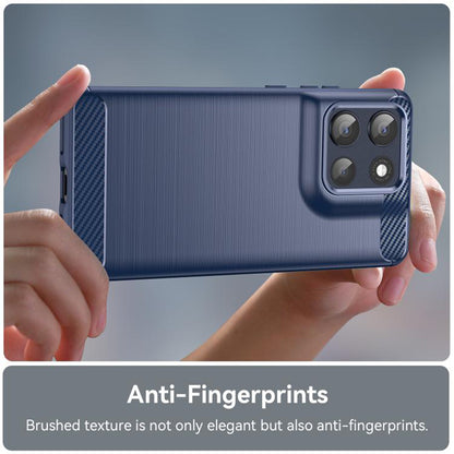 Coque pour Motorola Moto G86, Techsuit, Carbone, Bleue