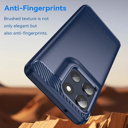 Coque pour Motorola Moto G86, Techsuit, Carbone, Bleue
