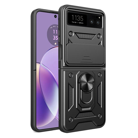 Coque pour Motorola Razr 40, Techsuit, CamShield, Noire