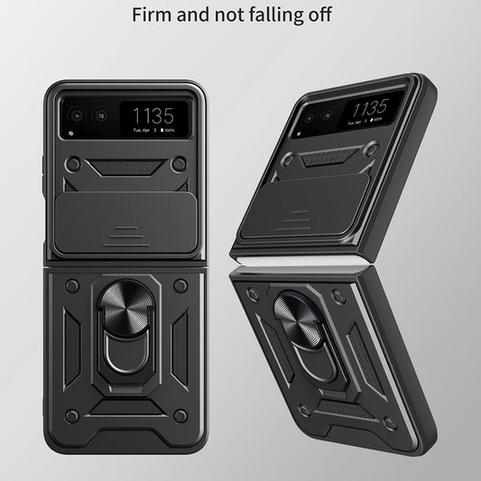 Coque pour Motorola Razr 40, Techsuit, CamShield, Noire