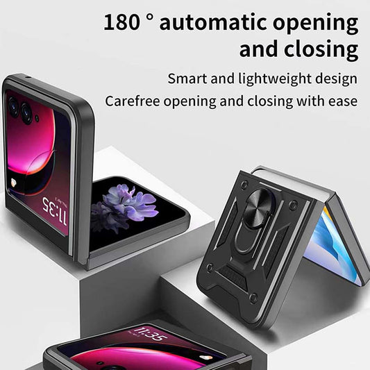 Coque pour Motorola Razr 50 Ultra, Techsuit, CamShield, Noire