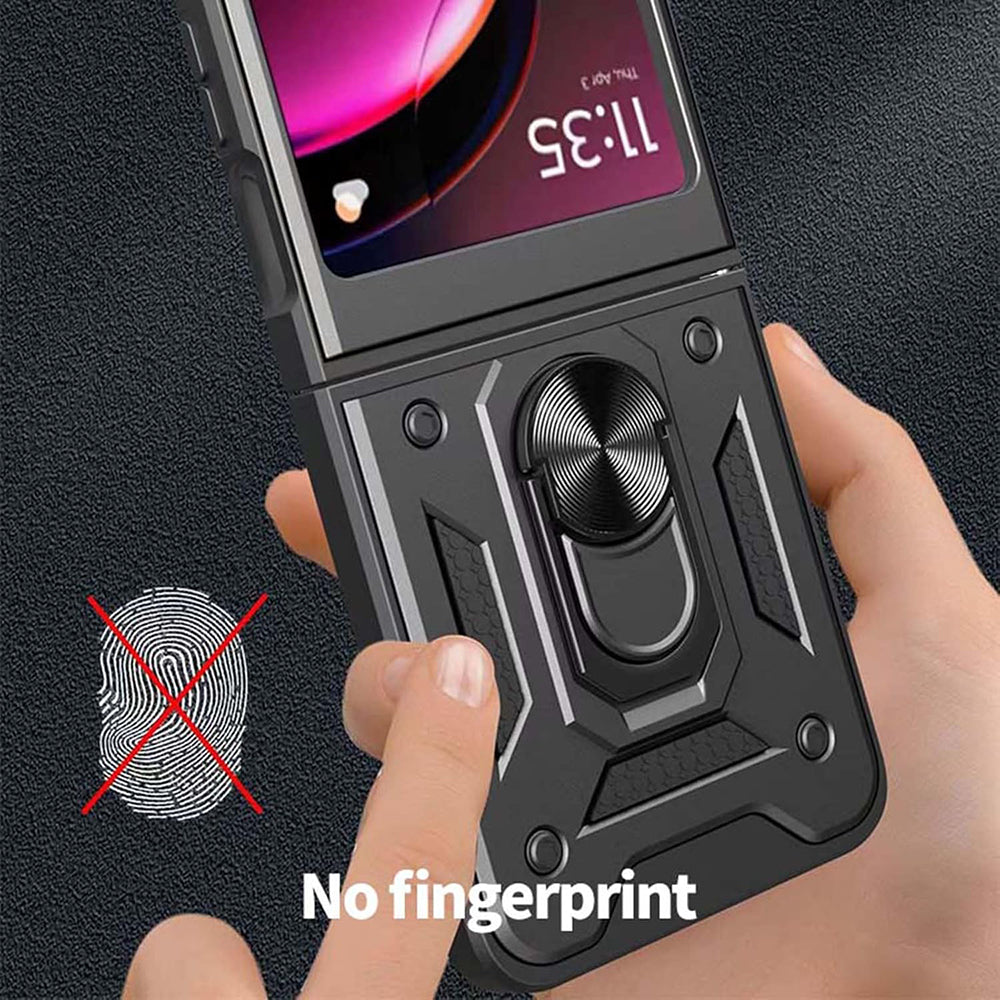 Custodia per Motorola Razr 50 Ultra, Techsuit, CamShield, Nera