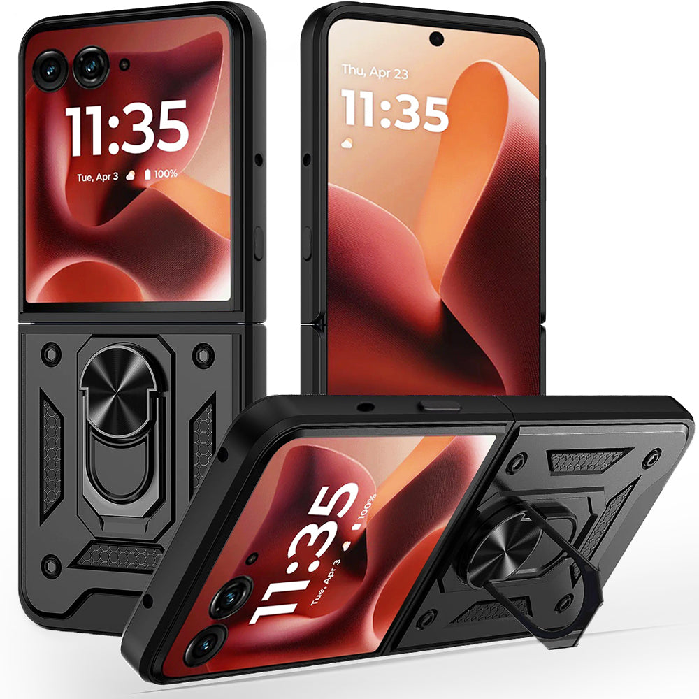 Custodia per Motorola Razr 60 Ultra, Techsuit, CamShield, Nera