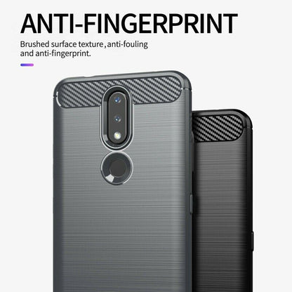 Custodia per Nokia 2.4, Techsuit, Carbonio, Nera